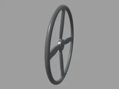 Steering Wheel Car 06 Low-poly 3D model