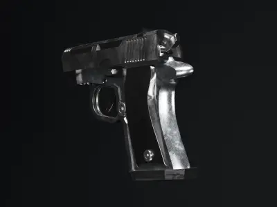 M1911 pistol  3D model Free low-poly 3D model