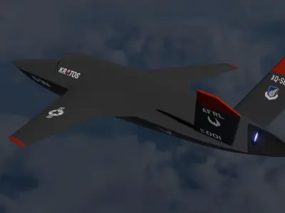 Kratos XQ-58 Valkirie Low-poly 3D model