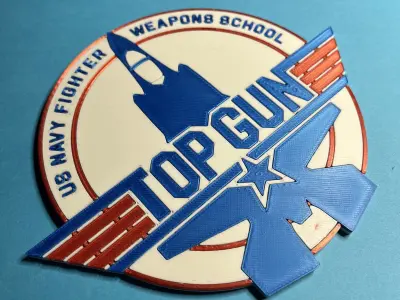 Top Gun F-35 Patch Coaster 3D print model