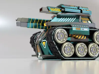 Stylized Sci fi Tank 3D model