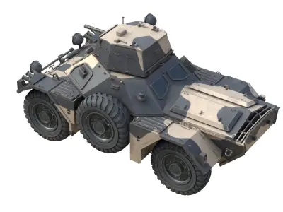 Ferret Mk 2 armoured car Low-poly 3D model