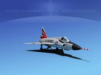 Convair F-102 Delta Dagger NM ANG 3D model