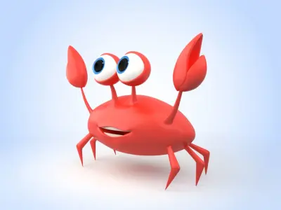 Cartoon Crab 3D model