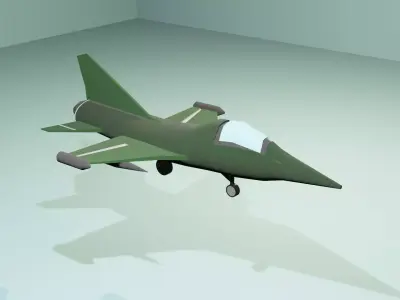 Military Airplane Low-poly 3D model Low-poly 3D model