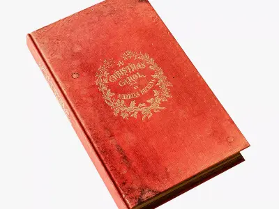 A Christmas Carol Book Cover 3D model