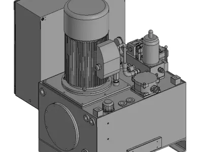 Hydraulic station 40L 3D model