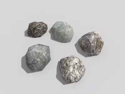 low poly rocks pack 1 Low-poly 3D model