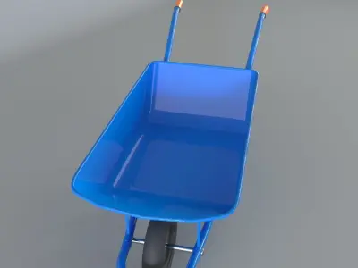 wheelbarrow Low-poly 3D model shop