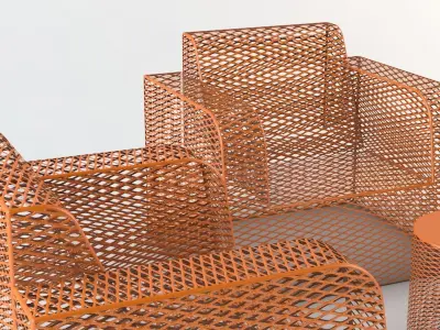 Mesh Patio Furniture 3D model