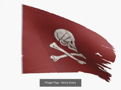 Pirates Flags Collection 3D Model Pack