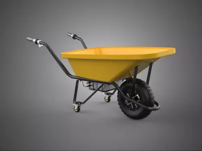 DIRECT DRIVE MOTOR HUB ELECTRIC WHEEL CASTER WHEELBARROW BARROW 3D model