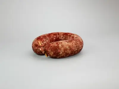 Raw Pork Blood Sausage Low-poly 3D model