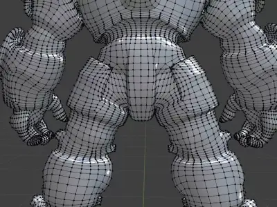 Heavy Bronze Mech Robot Exosuit Low-poly 3D model
