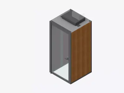 Booth - Phone - Officetec - Pod Low-poly 3D model