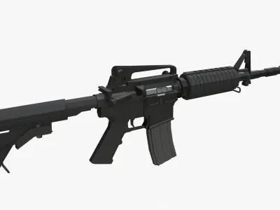 M4 A1  Low-poly Low-poly 3D model