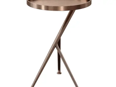 Cecilia Antique Rust Metal Accent Table Crate and Barrel 3D model