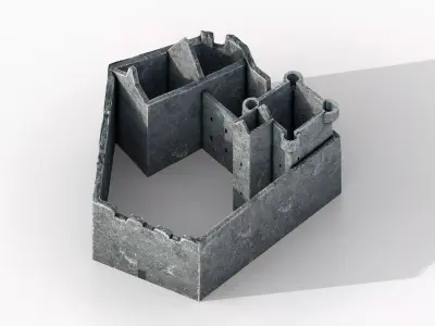 Castle Tioram Low-poly 3D model