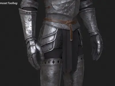 Knight Thin Low-poly 3D model