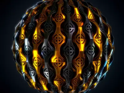 Hard Surface material - VOL 04 - Maps - SBsar sci-fi Pattern Texture