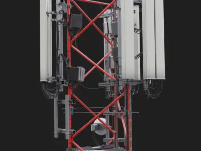 Telecommunication Cell Tower 3D model