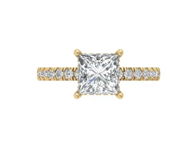 Princess Ring 3D print model 13