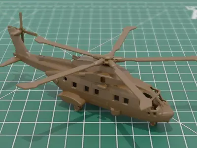 AW101 Merlin Military Helicopter 3D Print STL 3MF Model 3D print model
