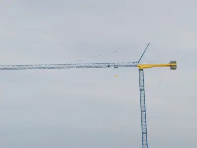 Construction Crane 2 - Hammerhead Tower Crane 3D model