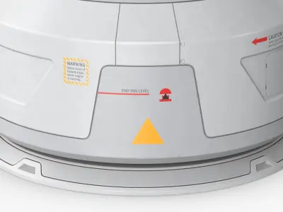  Short Turbofan Thrust Unit White 