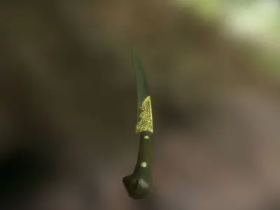 Curved Sword low poly PBR Weapon Low-poly 3D model