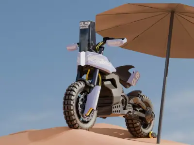 Electric Dirt Bike 3D model