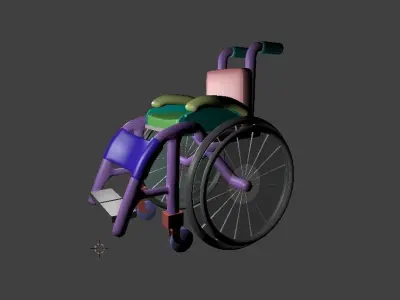 wheelchair for children free version Free 3D model