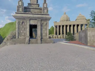 Fantasy Island Architecture 3D model