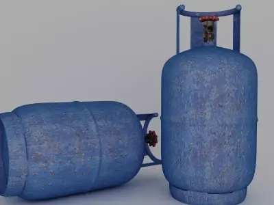 Gas Cylinder 3D model 3