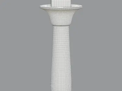 Egyptian papyriform column Low-poly 3D model