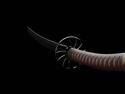 Japanese katana 3D model