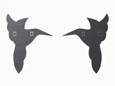Humming Bird Mirror Art 3D model