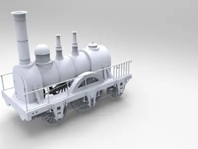 Steam Locomotive Free 3D model purchase