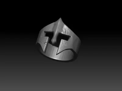 Spartan helmet ring STL model 3D print model