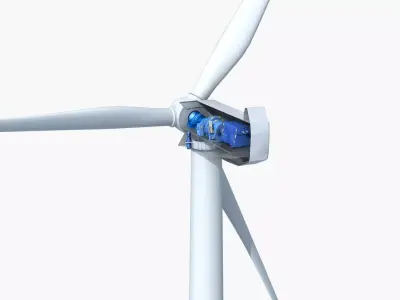 Internal Structure of Wind Turbine Generator 2 3D model