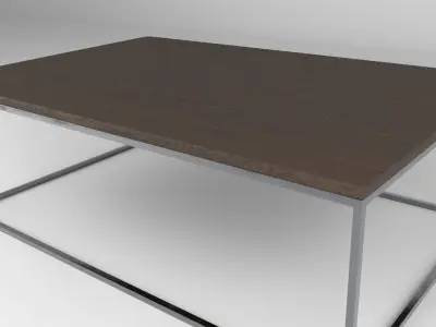 Coffe Table Wood-Steel industrial 3D model