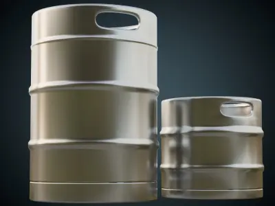 Beer Kegs 1 Basic Low-poly 3D model