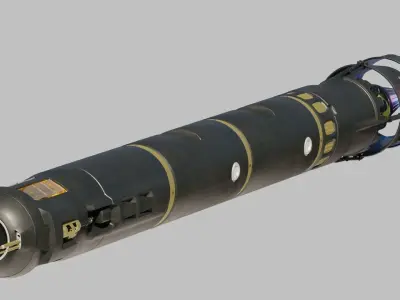 SciFi Missile Torpedo Set 3D model