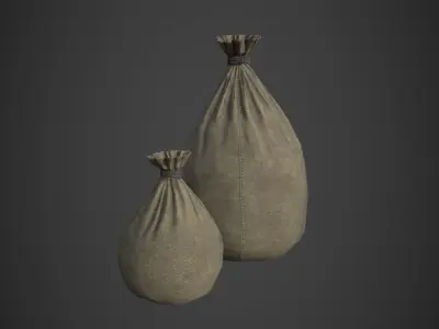 Sacks Low-poly 3D model