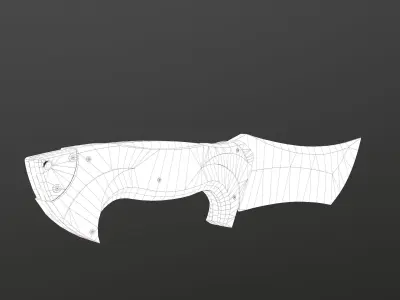 hangman sword Low-poly 3D model