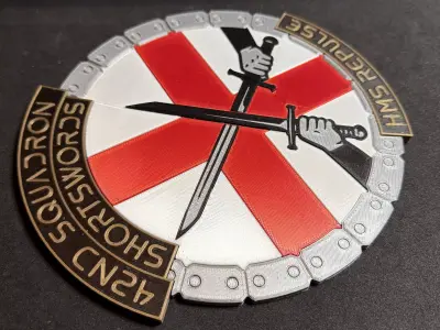 HMS Repulse 42nd Squadron Shortswords Squadron Plaque 3D print model