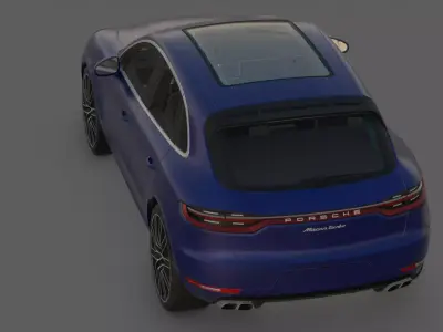 2019 Porsche Macan Turbo 3D Model  The Sports Car of SUVs Low-poly 3D model