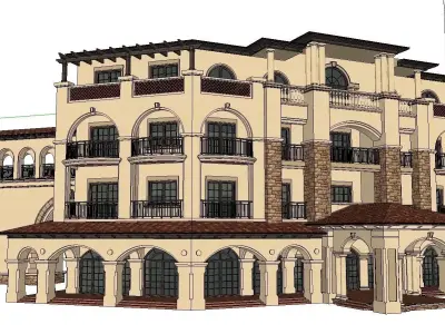 vacation spot-Resort-Fashion Leisure Hotel-0250 3D model