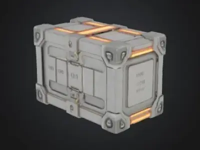High Quality Crate 3D Model Game Ready Prop for Animations Low-poly 3D model