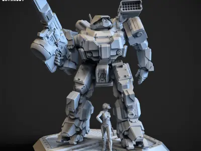 Overweight Gear Hunter 75mm Plus Pilot 3D print model